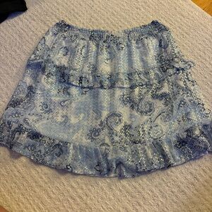 Blue Patterned Women's Skirt